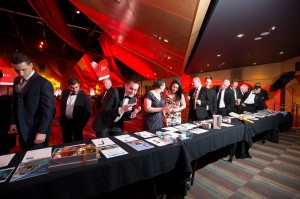 Perusing the auction items at the Gala Dinner